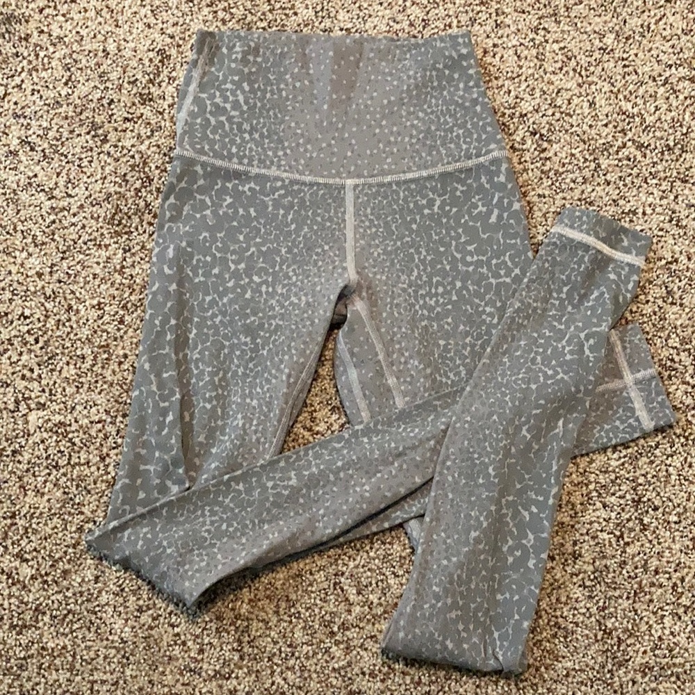 Grey Cheetah print Lululemon leggings